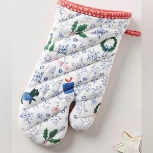 Anthropologie Oven Mitt EMILY ISABELLA Holiday JINGLE BELL SWING Potholder NWT
